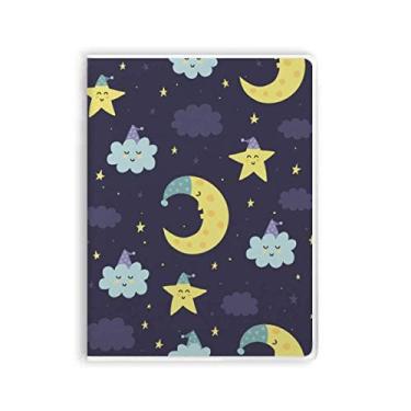 Imagem de Caderno com estampa de lua de desenho animado, estampa de personificação, capa macia, diário