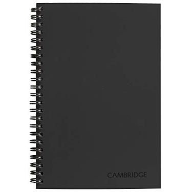 Imagem de Cambridge Caderno, caderno de negócios, 20 x 12,7 cm, 80 folhas, pautado legal, capa flexível, encadernado com fio, cinza (06074)