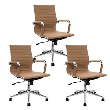 Imagem de Cadeira Escritório Diretor Giratória Style Charles Eames Combo Com 3 Unidades