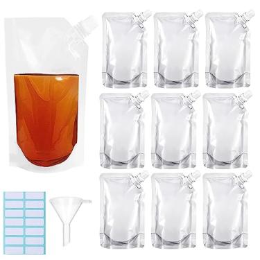 Imagem de Kit de cantil escondível e reutilizável para garrafas de bebidas e bebidas (170 g -10 peças)