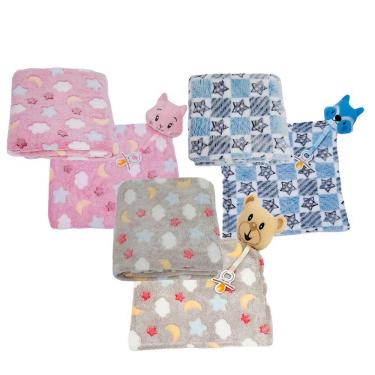 Imagem de Kit Naninha e Manta Para Bebê Hannys Baby