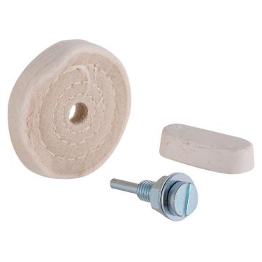 Imagem de Jogo com 4 Rodas de Polimento 3" Branco Bauker