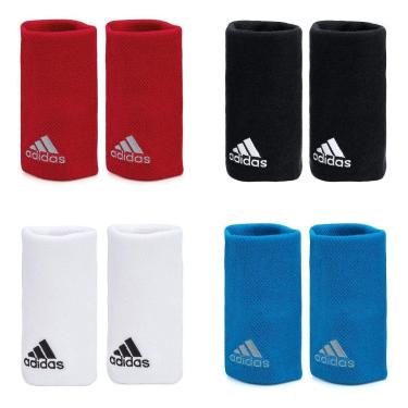 Imagem de Par Munhequeira Adidas Wristband Longa Feminino Masculino Tênis Padel Squash-Unissex