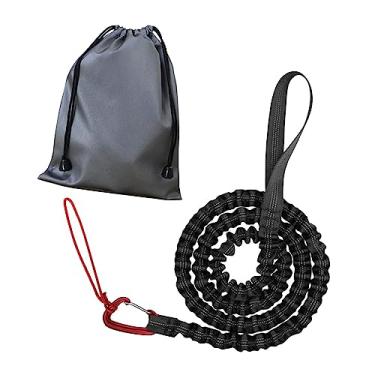 Imagem de Corda elástica para reboque de bicicleta de estrada elástico para tração bike Corda de tração para passeios em família, PRETO