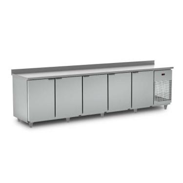 Imagem de Balcão de Serviço Refrigerado 3,00 Metros Inox com Borda e Espelho BSR3000 220V - Refrimate