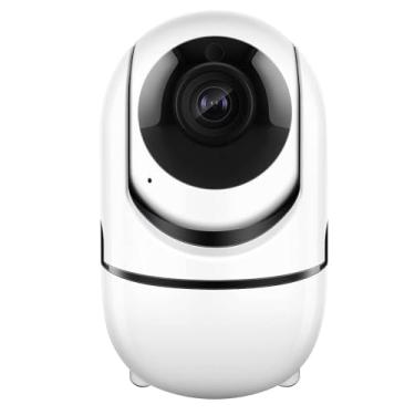 Imagem de Câmera de segurança interna 1080P 2MP sem fio WiFi câmera de vigilância com visão noturna com detecção de movimento e acesso remoto com áudio bidirecional White