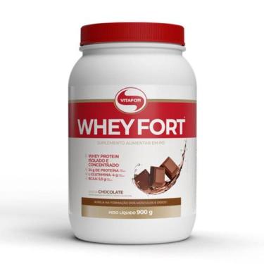 Imagem de Whey Fort Vitafor Sabor Chocolate Com 900G - Whey Protein