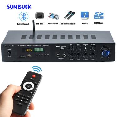 Imagem de Sunbuck-Amplificador de Áudio HiFi Bluetooth  Som Surround Estéreo 5.1  Amplificador de Karaoke