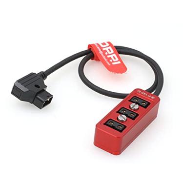 Imagem de DRRI Caixa de distribuição de energia de metal P-tap de 3 portas para Dtap com rosca de 0,63 cm para cabo Tilta vermelho ARRI BMPCC 4K 6K (vermelho)