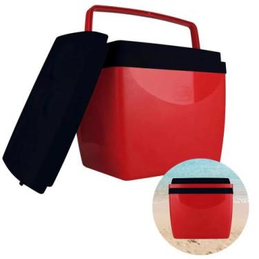 Imagem de Caixa Termica Cooler Com Alca Mor 26 Litros Vermelho E Preto