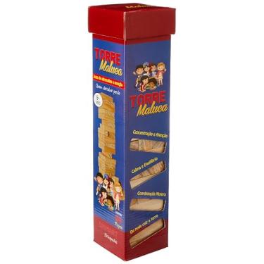 Imagem de Jogo da Torre, Madeira, 54 peças, Smmart