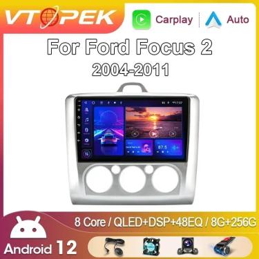 Imagem de VtoPEK-Leitor de Vídeo Multimídia para Carro  Carplay  Rádio  Navegação GPS  DSP  2Din  Android