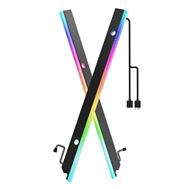 Imagem de AsiaHorse Fita de luz ARGB para placa-mãe, 24 RGB endereçáveis independentes, sincronização Aura de 3 pinos de 5V, kit de peças de PC Lightsaber-X LED compatível com Micro-ATX