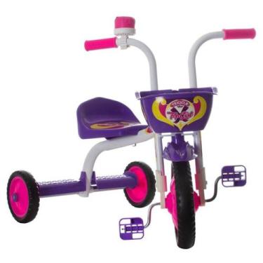 Imagem de Triciclo Infantil Ultra Bikes Top Girl Branco E Roxo Pro Tork - Tuj-03