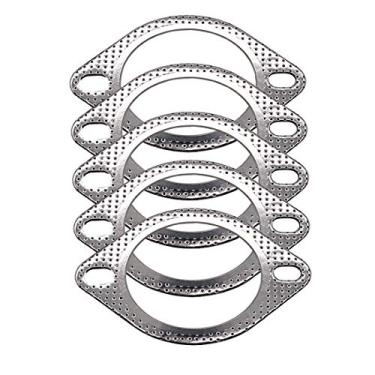 Imagem de 5 peças de junta de flange de exaustão de 7,6 cm de altura para exaustão Turbo Downpipe Catback Headers aço inoxidável 120-07610-0005