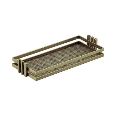 Imagem de Bandeja Multiuso Hara Lívia 32,5 X 14 Cm Cor:champanhe