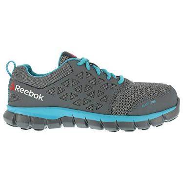 Imagem de Reebok Work RB044 Sublite Almofada feminina liga de trabalho com biqueira de segurança, Cinza, 6 Wide