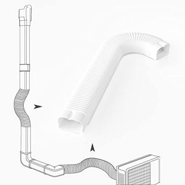 Imagem de Cestluck 7,6 cm de largura x 1,64 m de duto flexível, material PE, mini conjunto de linha dividida, acessórios de cobertura para mini condicionadores de ar divididos sem dutos, AC central e bombas de