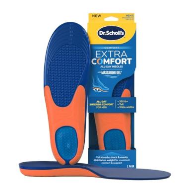 Imagem de Dr. Scholl's Palmilhas de suporte extra absorção de choque superior e suporte de arco reforçado para homens grandes e altos para reduzir a fadiga muscular para que você possa ficar em pé por mais tempo (para homens 8-14)