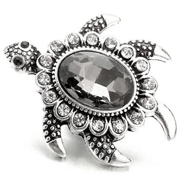 Imagem de Jóias de encaixe de tartaruga marinha pingente de gengibre 20 mm botão animal oceano serve para colares femininos, pulseiras, chaveiros, anéis personalizados, Metal, Strass