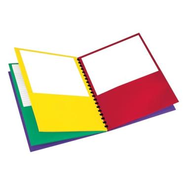 Imagem de Oxford Pasta de papel com 8 bolsos, tamanho carta, capacidade para 200 folhas, multicolorido, vermelho, verde, amarelo, roxo (99656), multicilor, 21 x 28 cm