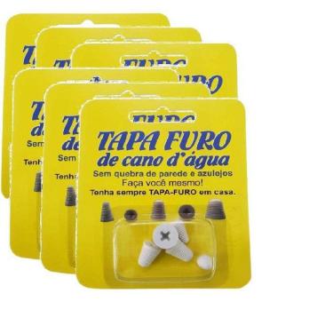 Imagem de Kit 6 Tapa Furo Para Cano De Água 5 Medidas Fácil Instalação