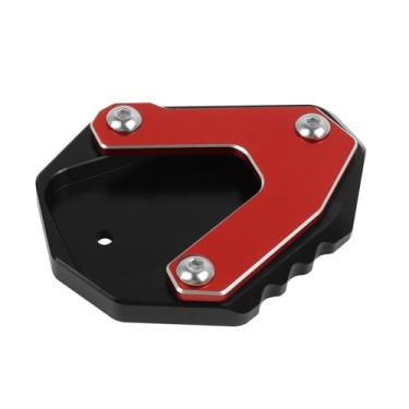Imagem de CHIFUN Extensor de suporte, almofada ampliadora, placa de extensão lateral de substituição para Moto Morini X-cape 650 X capa 650 2022 2023 suporte de estacionamento lateral (vermelho)