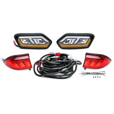 Imagem de GTW Kit de farol e lanterna traseira de LED para carrinho de golfe Club Car Tempo | Estilo automotivo | Compatível com modelos de 2018