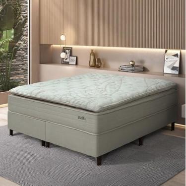 Imagem de Conjunto Colchão Mola Ensacada e Base Box King 73x193x203cm Bella Boucle Yescasa Nude