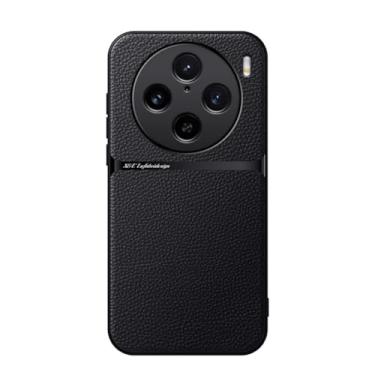Imagem de Kepuch Capa para Vivo X100 Pro - Litchi Grano Case Placa de Metal Embutida - Preto