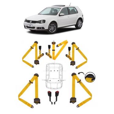 Imagem de Kit cinto de segurança COMPLETO para VOLKSWAGEN GOLF + fechos - HCML, 