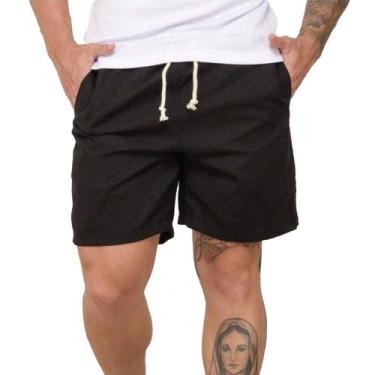 Imagem de Bermuda Short Linho Premium Masculino Mauricinho Moda Praia - Genuine 