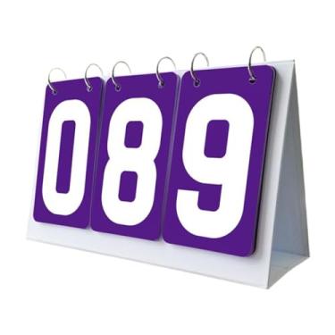 Imagem de Pegciuho Placar Esportivo, Placar de Pontuação de Números Flip, Marcador de Pontuação Profissional de 3 Dígitos, Placar de Mesa para Basquete E Tênis