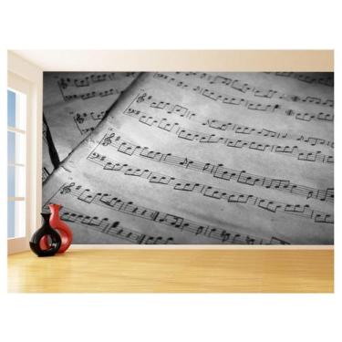 Imagem de Papel De Parede Musica Partituras Nota Musical 3,5M Mus62 - Você Decor