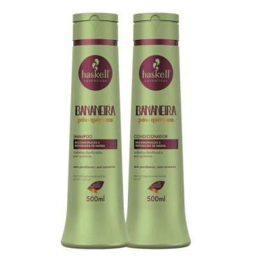 Imagem de Kit Shampoo e Condicionador Bananeira Pós Química Cabelos Danificados 