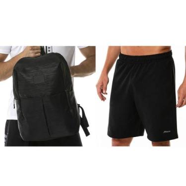 Imagem de Kit Mizuno masculino 1 Bermuda casual Eco + 1 Mochila Top, Preto, P