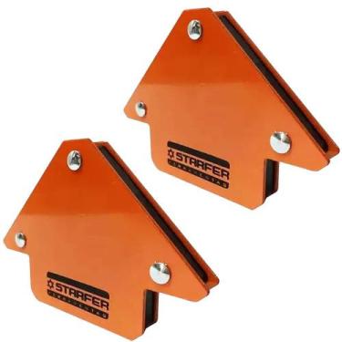 Imagem de Kit 2 Esquadro Magnético 12kg Starfer 3 Pol. (75mm) Starfer