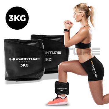 Imagem de Caneleira de Peso 3KG PAR Tornozeleira Profissional Academia Musculaça