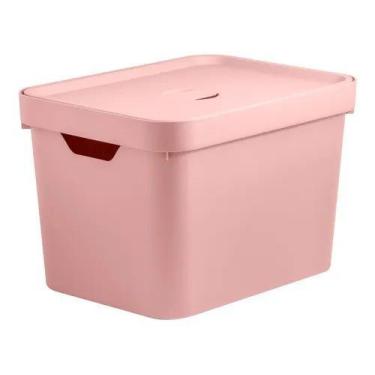 Imagem de Caixa Organizadora Multiuso Cube Com Tampa 18 Litros Ou Closet Armário