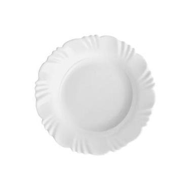 Imagem de Prato Vidro Pétala Branco Opaline Duralex Nadir Fegueiredo