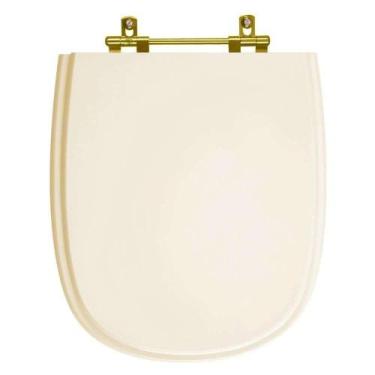 Imagem de Assento Sanitário Sabatini Areia para vaso Icasa com Ferragem Dourada 