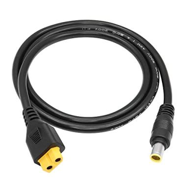 Imagem de RIIEYOCA Adaptador de conector XT60 para DC 8 mm, XT60 fêmea para DC 7,9 mm x 0,9 mm macho 14 AWG, para bateria Lipo, estação de energia portátil, gerador solar, painel solar portátil (1 m / 3 pés)
