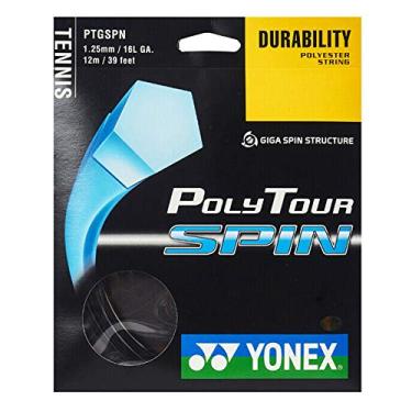 Imagem de YONEX Corda de tênis Poly Tour Spin 16L – Preta