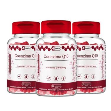 Imagem de Coenzima Q10 100mg 60 Cápsulas, Tecnologia Americana, Imunidade - 3 Potes - 4 Health