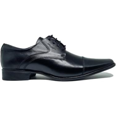 Imagem de Sapato Social Rafarillo Masculino Em Couro Preto Confortável Adulto 34001 (Preto, BR, Adulto, Numérico, 38)