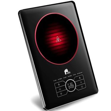 Imagem de EconoHome Fogão Elétrico Portátil Supercondutor - 1500 W Extrafino (0,71 ") e Adequado para Todos Os Tipos de Panelas Cooktop Portátil com Painel de Toque, Temporizador, Potência de Aquecimento Ajustá