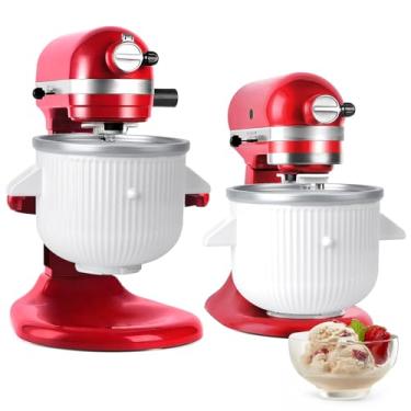 Imagem de Kitwanda Acessório para Máquina de Sorvete para Misturador de Suporte Kitchenaid, Iogurte Congelado de 2 Quartos - Máquina de Sorvete e Sorvete, Cabe em 4,5 5 6 7Qt Kitchenaid Stand Mixer
