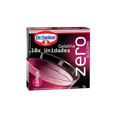 Imagem de Pack 10x Gelatina Sabor Cereja Zero Dr.Oetker 12g - Dr.Oeteker
