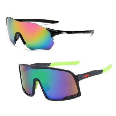 Imagem de Kit 2 Óculos Ciclismo Bike Esportivo Lentes Espelhadas Uv400 - PENDULA