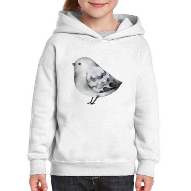 Imagem de Moletom Infantil Pássaro Arte - Foca na Moda, Branco, 8